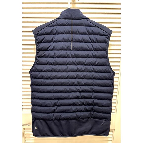 Lululemon Men's Large Down for It All Jacket Vest Navy Blue Lightweight NEW NWOT - Picture 2 of 11